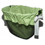 Vložka do košíka zelená s bielymi stuhami